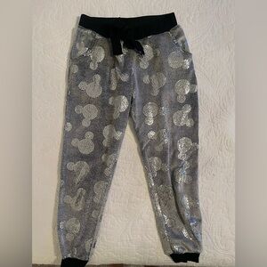 Gray Disney Sequin Joggers- Small